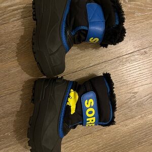 Sorel Kids Boots Black with Blue and Yellow